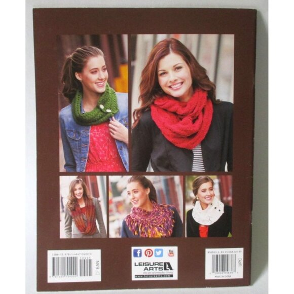 Knit Cowls Knitting Book by Leisure Arts 10 Knit Patterns Knitter Knit Supply - Picture 2 of 3